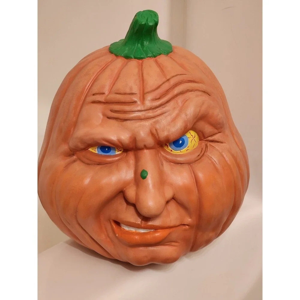 Vintage‎ Scioto Ceramics Mad Face Pumpkin Jack O-Lantern Witch Anthropomorphism